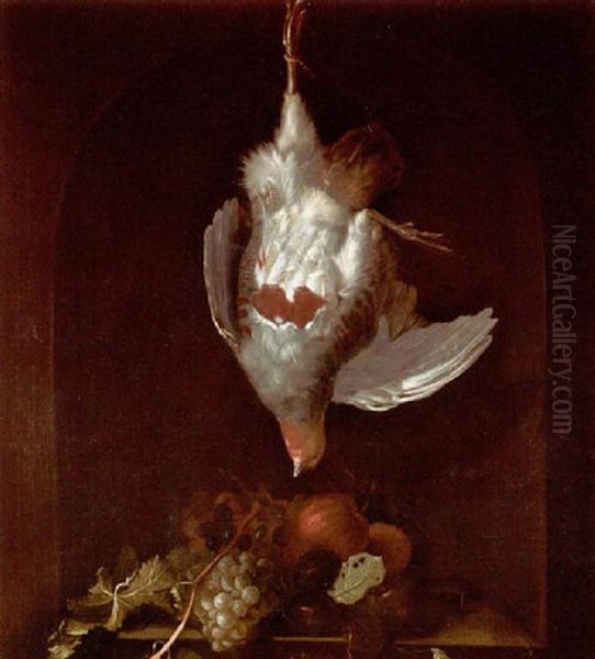 Still Life With A Partridge And Fruit In A Niche Oil Painting by Nicolas de Largilliere