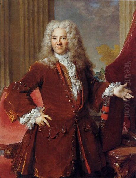 Portrait Of Seigneur De Landreville Oil Painting by Nicolas de Largilliere