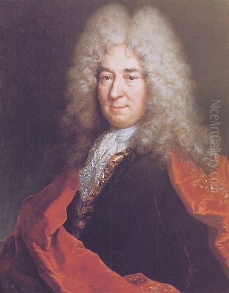 Portrait D'un Homme De Qualite Oil Painting by Nicolas de Largilliere