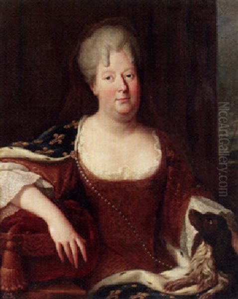 Bildnis Der Liselotte Von Der Pfalz Oil Painting by Nicolas de Largilliere