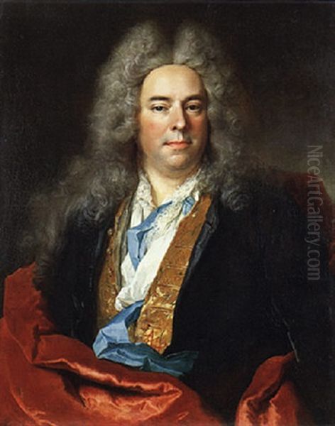 Portrait Of Jacques Vincent, Sieur De Bassablons, Conseiller Secretaire Du Roi Oil Painting by Nicolas de Largilliere