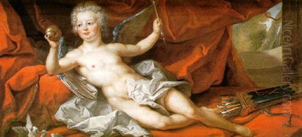 Portrait D'enfant En Cupidon Oil Painting by Nicolas de Largilliere