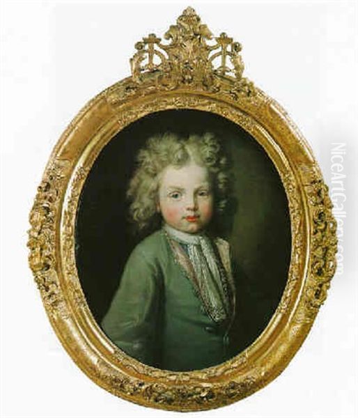 Portrait Presume De Claude Francois Maurice, Neveu Et Filleul De Claude Maurice, Notaire Et Conseiller Du Roi Oil Painting by Nicolas de Largilliere