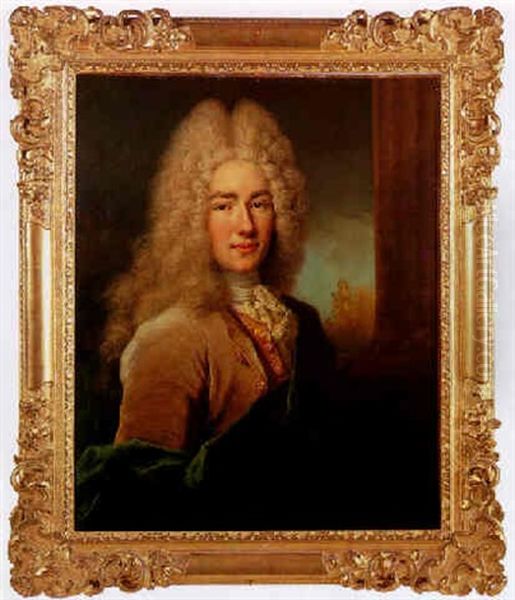 Portrait De Gentilhomme Oil Painting by Nicolas de Largilliere