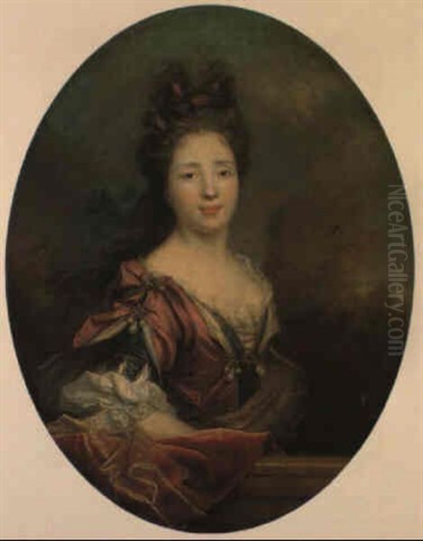 Portrait Of Marie Francoise Louise Therese Humbert by Nicolas de Largilliere