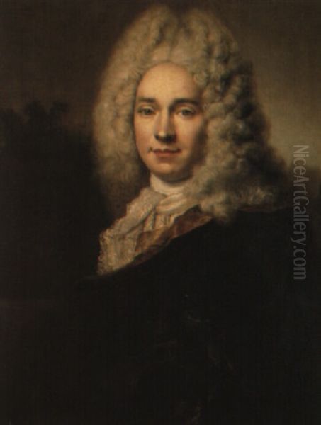 Portrait De Pierre Cadeau De Mongazon Oil Painting by Nicolas de Largilliere