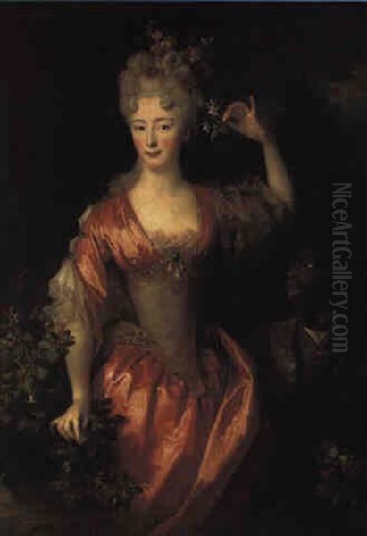 Portrait Of Marie-marguerite-elizabeth D'alegre, Countess De Ruppelmonde Oil Painting by Nicolas de Largilliere