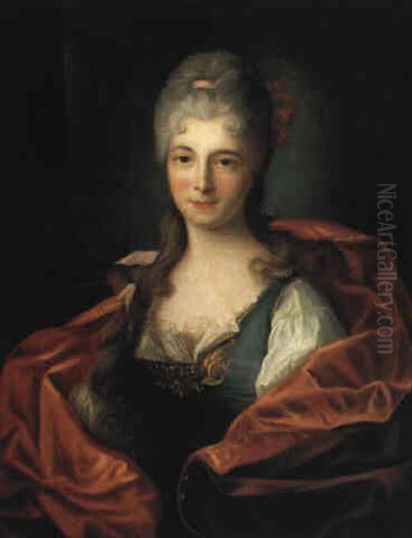 Portrait Of A Lady Oil Painting by Nicolas de Largilliere