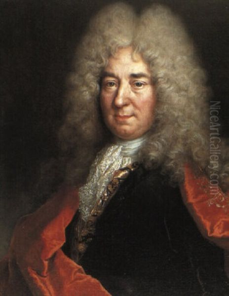 Portrait D'un Homme De Qualite Oil Painting by Nicolas de Largilliere