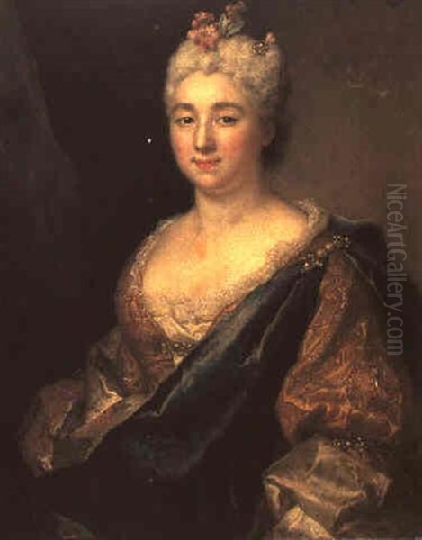 Portrait De Femme Oil Painting by Nicolas de Largilliere