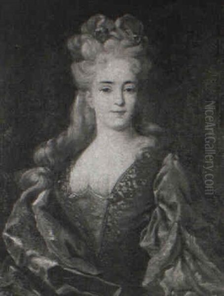 Portrait Of A Lady Oil Painting by Nicolas de Largilliere