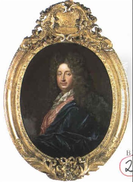 Portrait De Gentilhomme Oil Painting by Nicolas de Largilliere