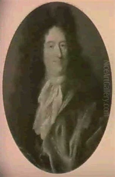 Portrait D'un Gentilhomme Oil Painting by Nicolas de Largilliere