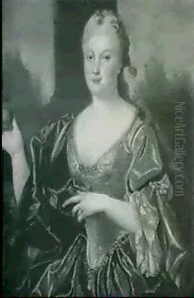 Portrait Of A Lady Oil Painting by Nicolas de Largilliere