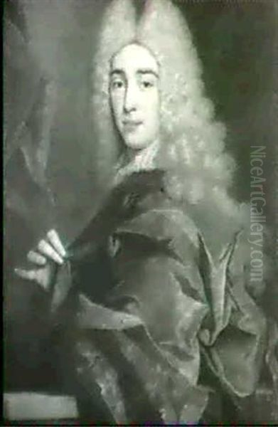 Portrait D'un Gentilhomme Oil Painting by Nicolas de Largilliere