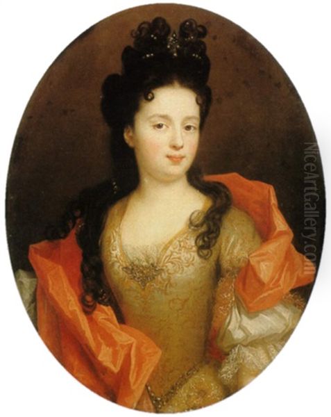 Portrait Of A Lady Oil Painting by Nicolas de Largilliere