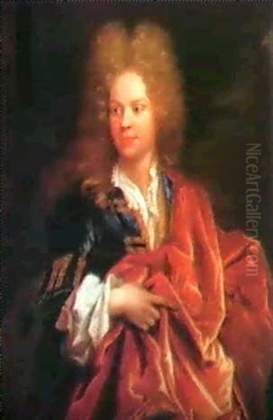 Portrait D'un Jeune Homme Oil Painting by Nicolas de Largilliere