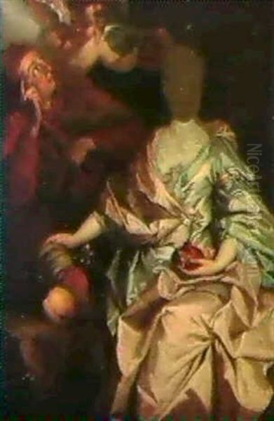 Vertumne Et Pomone Ou Portraitpresume De Madame De Parabue  Et Du Regent Oil Painting by Nicolas de Largilliere