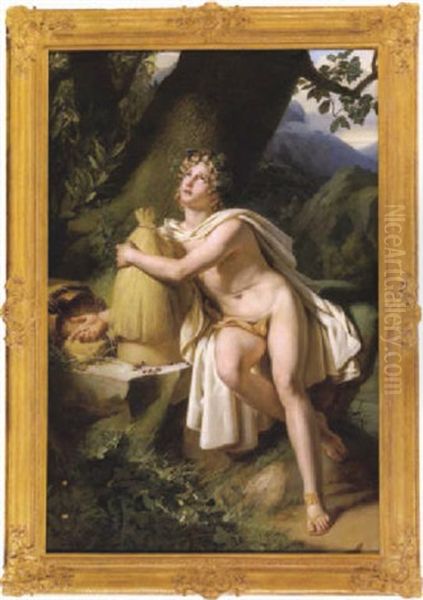 Aristaeus Oil Painting by Charles Philippe Auguste de Lariviere