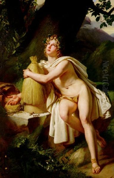 Aristaeus Oil Painting by Charles Philippe Auguste de Lariviere