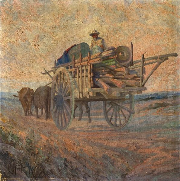 La Carreta Oil Painting by Ernesto Laroche