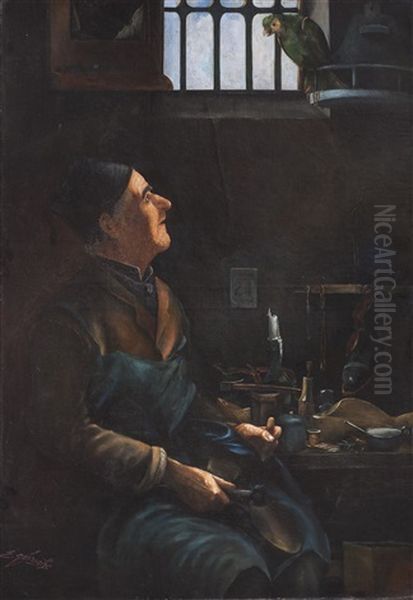 El Zapatero Oil Painting by Ernesto Laroche