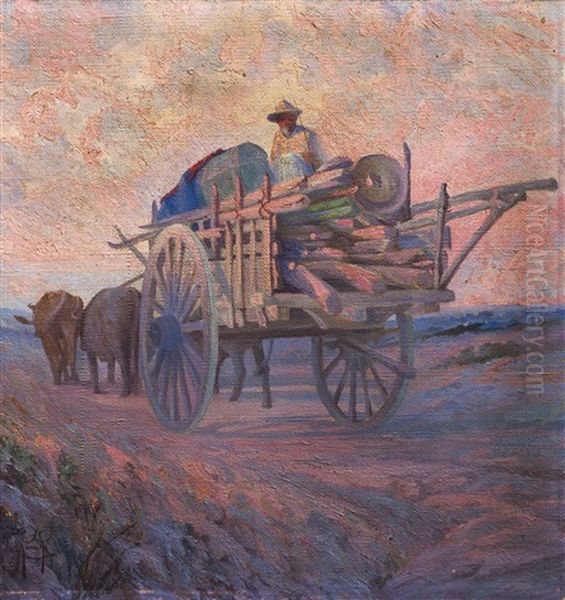 La Carreta Oil Painting by Ernesto Laroche