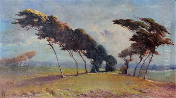 Paisaje Con Arboles Oil Painting by Ernesto Laroche