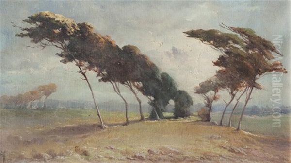 Paisaje Con Arboles Oil Painting by Ernesto Laroche