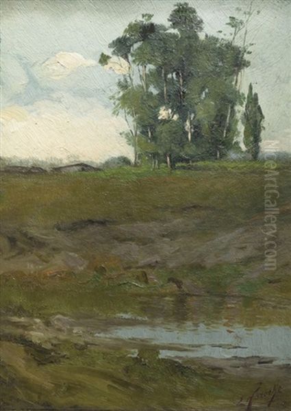 Arroyo Oil Painting by Ernesto Laroche