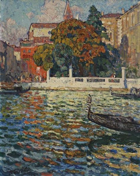 Canal De Venecia Oil Painting by Fernando Laroche