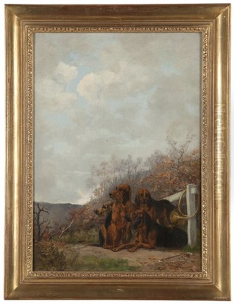 Bloodhounds Resting After A Hunt by George LaRocque