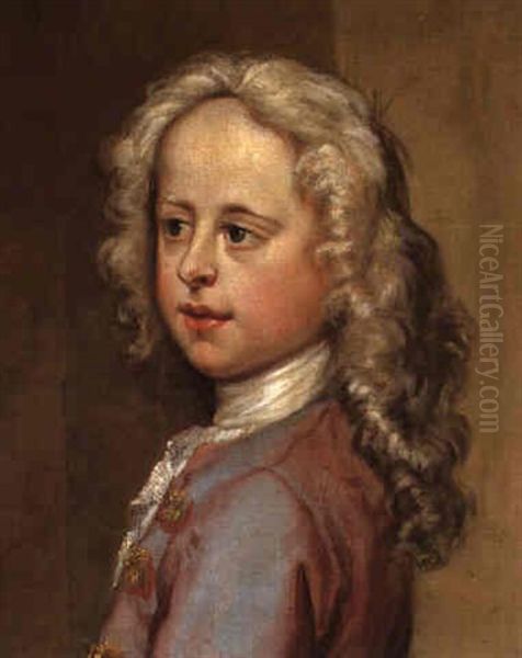 Portrait Of A Young Boy Oil Painting by Marcellus Laroon the Younger