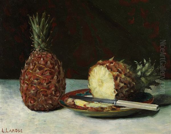 Deux Ananas Oil Painting by Ludger Larose