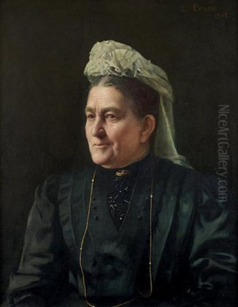 Portrait D'une Dame Oil Painting by Ludger Larose