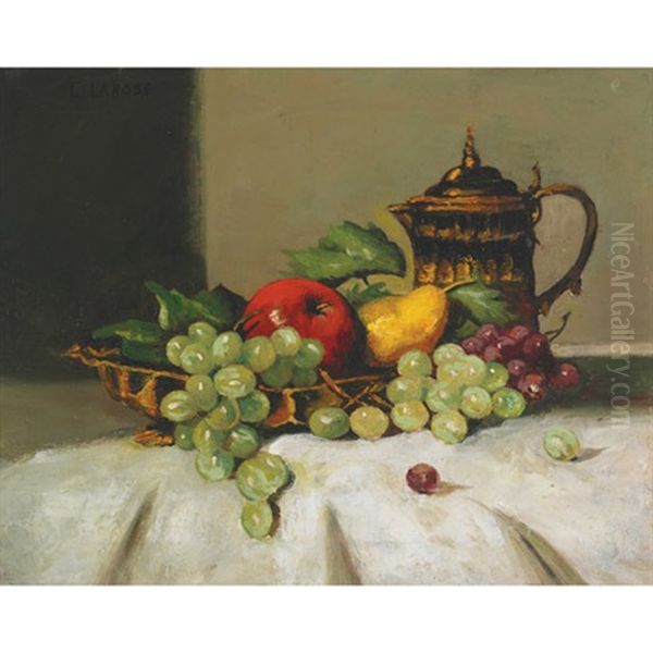 Still Life With Grapes Oil Painting by Ludger Larose