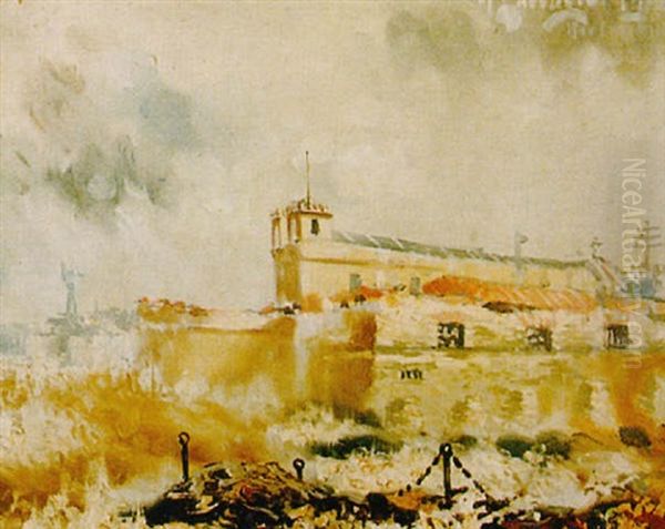 El Templo Ingles Oil Painting by Manuel Larravide