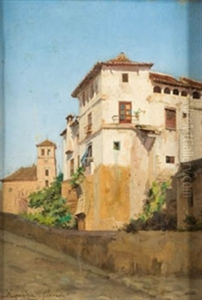 Granada Oil Painting by Jose de Larrocha Gonzalez