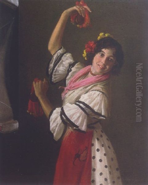 The Spanish Dancer Oil Painting by Jose de Larrocha Gonzalez