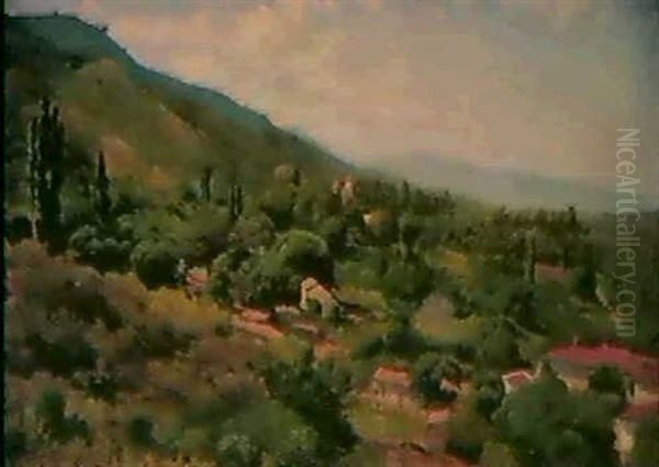 Vista De Granada Oil Painting by Jose de Larrocha Gonzalez