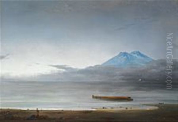 Morning Off The Icelandic Coast Oil Painting by Emanuel Larsen