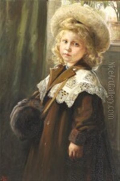 Emely Oil Painting by Knud Erik Larsen