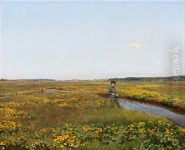 Fra Engene Oil Painting by Knud Erik Larsen