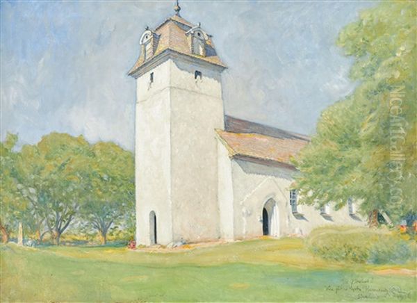 Vara Faders Kyrka Oil Painting by Carl Olof Larsson