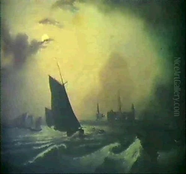 Oresund I Mansken Oil Painting by Marcus Larsson