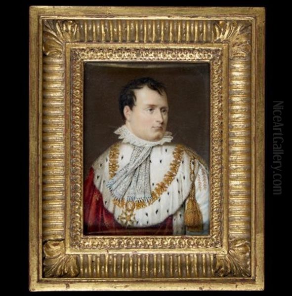 Portrait De Napoleon Ier En Costume Du Sacre Oil Painting by Andre Leon Larue