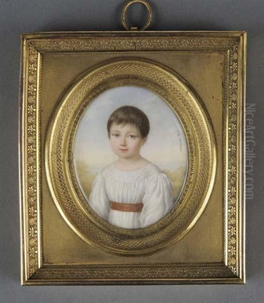 Portrait D'enfant Oil Painting by Andre Leon Larue