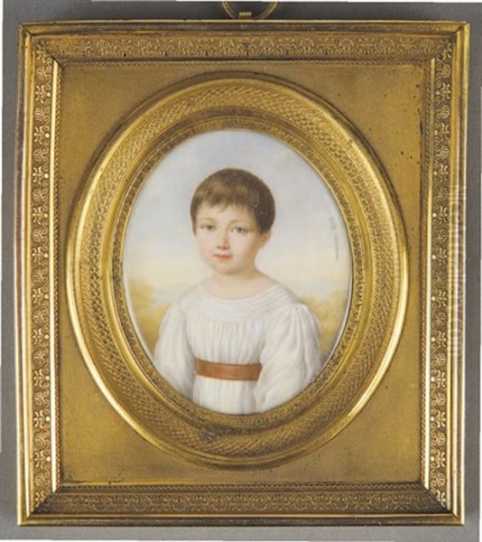 Portrait D'enfant Oil Painting by Andre Leon Larue