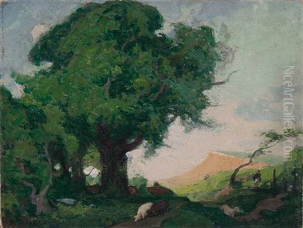 Landscape Oil Painting by Charles Augustus C. Lasar