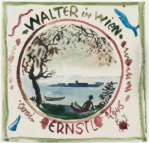 Walter In Wienernstl Oil Painting by Oskar Laske